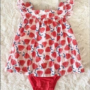Baby Girls Strawberry Dress Onesie